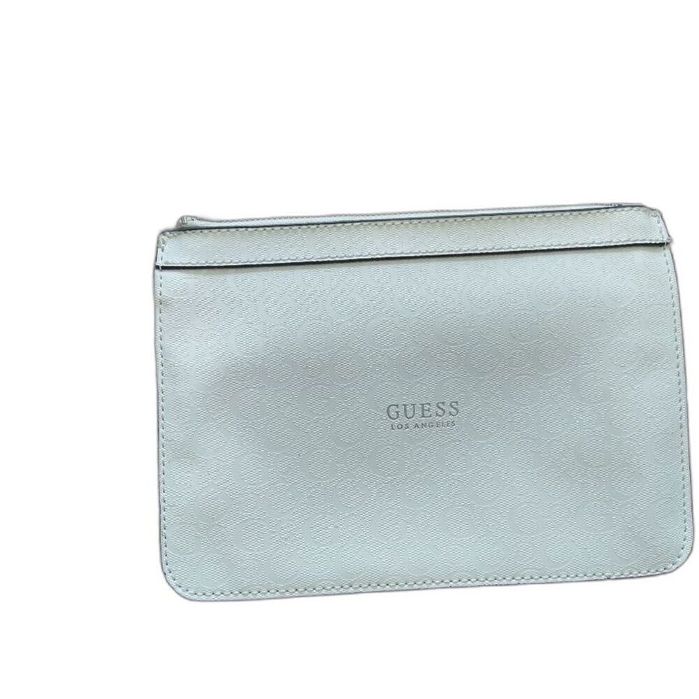 Guess Sleek Classic Summer white logo wristlet